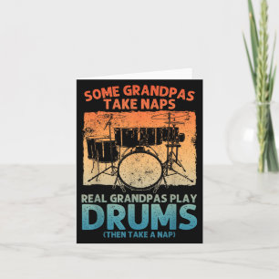 Funny Drummer Art für Großvater Männer Drumline Dr Karte