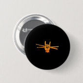 Funny Drummer Art für Männer Frauen Kinder Drummin Button (Vorne & Hinten)