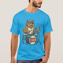 Funny Drummer Bear Born To Groove