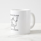 Funny Drummer Caveman Me Hit Sachen Kaffeemüll Jumbo-Tasse (Vorderseite Rechts)