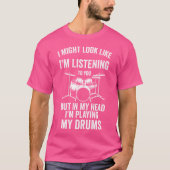 Funny Drummer Design für Männer Frauen Drumming Dr T-Shirt (Vorderseite)
