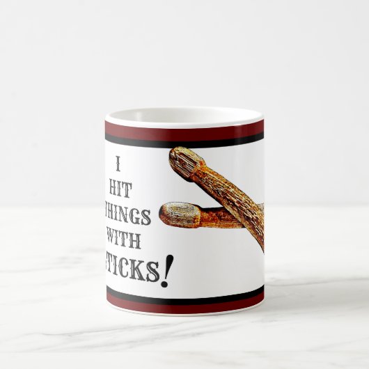 Funny Drummer Drumming Schlagzeug Drum Rock Band Kaffeetasse (Mittel)