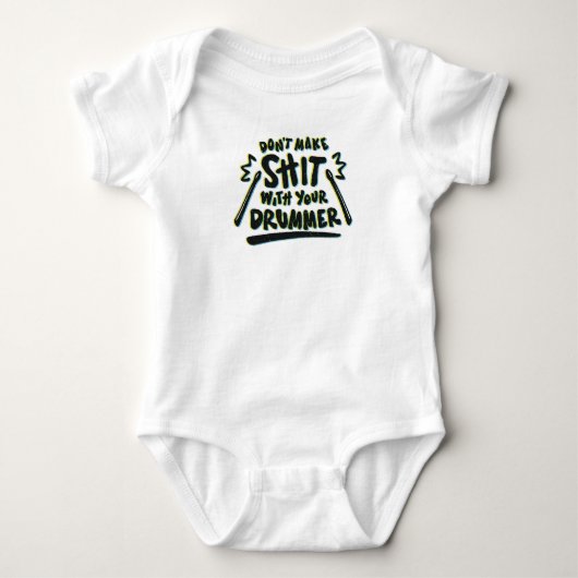 Funny Drummer Drums Gift Baby Strampler (Vorderseite)
