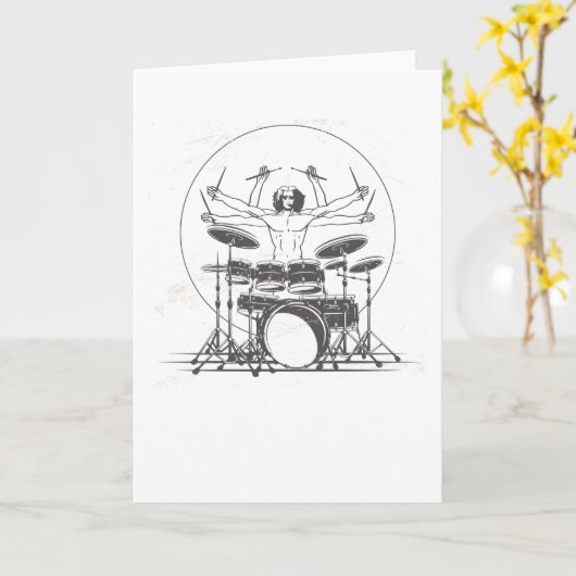 Funny Drummer Drums Gift Karte (Gelbe Blume)