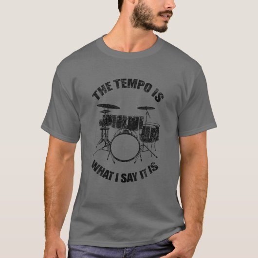 Funny Drummer Geschenk Cool der Tempo ist, was ich T-Shirt (Vorderseite)