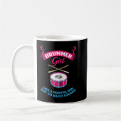 Funny Drummer Girl Music Marching Band Drumming Pe Kaffeetasse (Links)