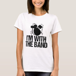 Funny Drummer Ich bin mit dem Band Drums T-Shirt