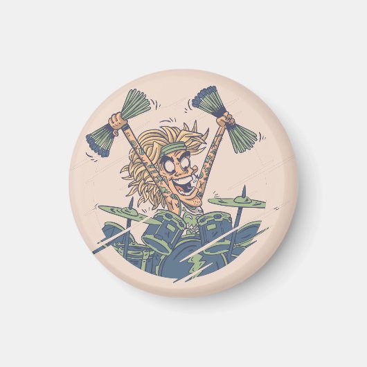 Funny Drummer Magnet (Vorne)