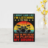 Funny Drummer Men Women Drumline Drumming Musical Karte (Gelbe Blume)