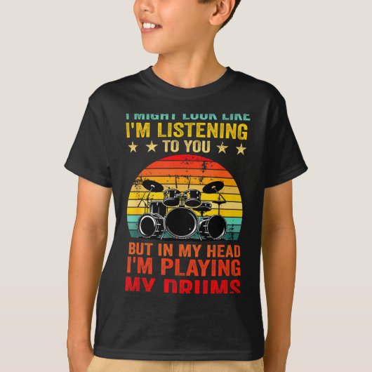 Funny Drummer Men Women Drumline Drumming Musical  T-Shirt (Vorderseite)