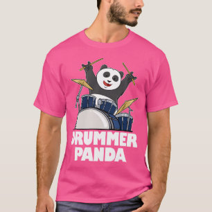 Funny Drummer Panda Teddy Bar Musiker Bassist Bass T-Shirt