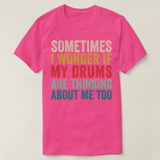 Funny Drummer Paradiddle Retro Drumming Drum Set T-Shirt (Design vorne)