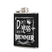 Funny Drummer Percussion Drum Drumsticks Drumming Flachmann (Links)