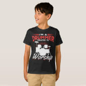 Funny Drummer Quote Drum Set T-Shirt (Vorne ganz)