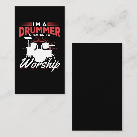 Funny Drummer Quote Drum Set Visitenkarte (Vorne/Hinten)