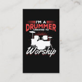 Funny Drummer Quote Drum Set Visitenkarte (Vorderseite)