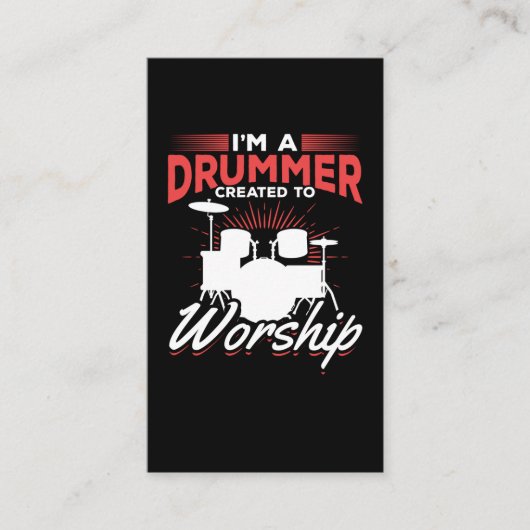 Funny Drummer Quote Drum Set Visitenkarte (Vorderseite)