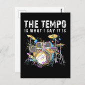 Funny Drummer Quote Drumset Rock Band Musiker Postkarte (Vorne/Hinten)