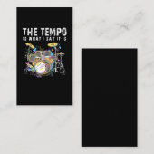 Funny Drummer Quote Drumset Rock Band Musiker Visitenkarte (Vorne/Hinten)