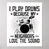 Funny Drummer Redewendungen | Musikergeschenke Poster (Vorne)