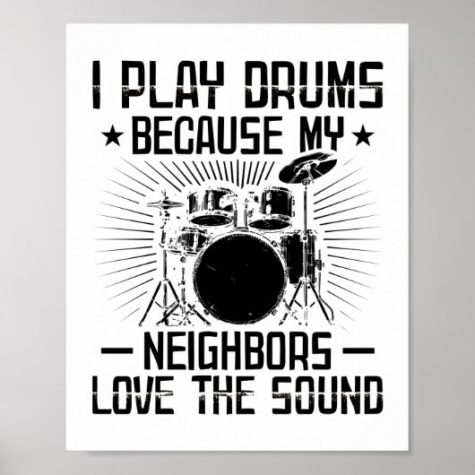 Funny Drummer Redewendungen | Musikergeschenke Poster (Vorne)