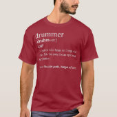 Funny Drummer s Drum gibt Drumming Definition T-Shirt (Vorderseite)