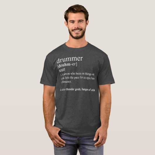 Funny Drummer s Drum gibt Drumming Definition T-Shirt (Vorne ganz)