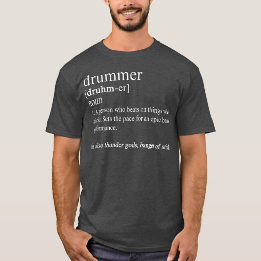 Funny Drummer s Drum gibt Drumming Definition T-Shirt (Vorderseite)