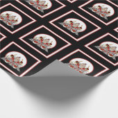 Funny Drummer Santa Rock & Roll Weihnachtsmusiker Geschenkpapier (Ecke)