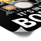 Funny Drummer Skelett Playing Drums Poster (Ecke)
