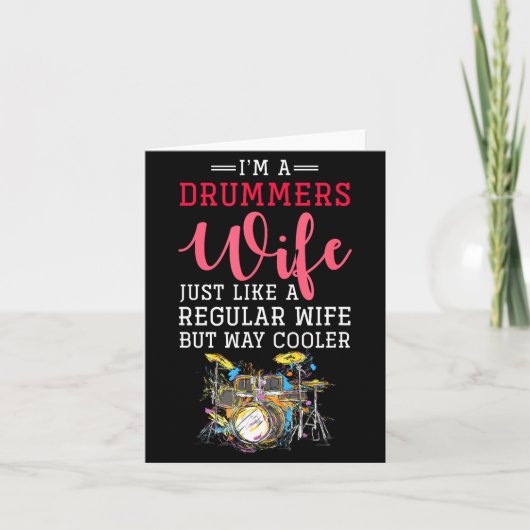 Funny Drummers Wife Valentines Day Gift Drums Karte (Vorderseite)