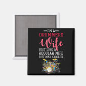 Funny Drummers Wife Valentines Day Gift Drums  Magnet (Vorderseite/Rückseite)