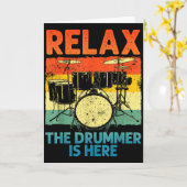 Funny Drumming Art For Men Women Drumline Drum Set Karte (Gelbe Blume)