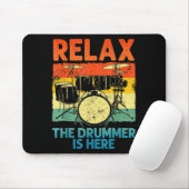 Funny Drumming Art For Men Women Drumline Drum Set Mousepad (Mit Mouse)