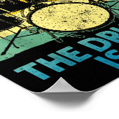 Funny Drumming Art For Men Women Drumline Drum Set Poster (Ecke)