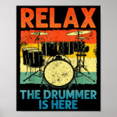 Funny Drumming Art For Men Women Drumline Drum Set Poster (Vorne)