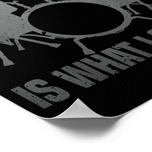 Funny Drumming Art For Men Women Drumline Drum Set Poster (Ecke)