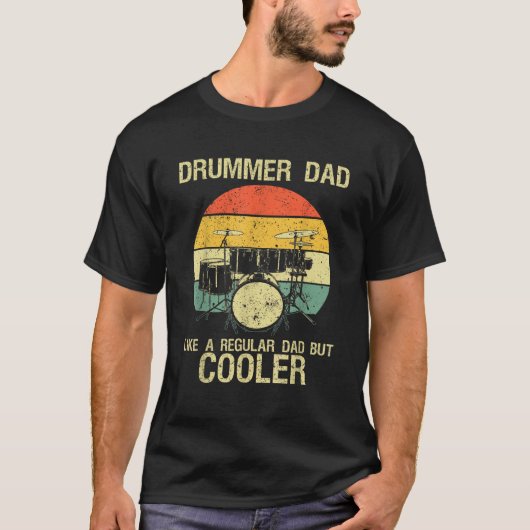 Funny Drumming Art zum Vater Pater Drumline Drum S T-Shirt (Vorderseite)
