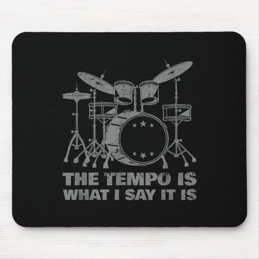 Funny Drumming Kunst für Männer Drumline Drum Set Mousepad (Vorne)