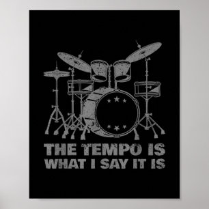 Funny Drumming Kunst für Männer Drumline Drum Set Poster
