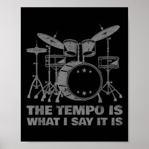 Funny Drumming Kunst für Männer Drumline Drum Set Poster