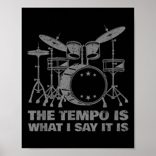 Funny Drumming Kunst für Männer Drumline Drum Set Poster (Vorne)