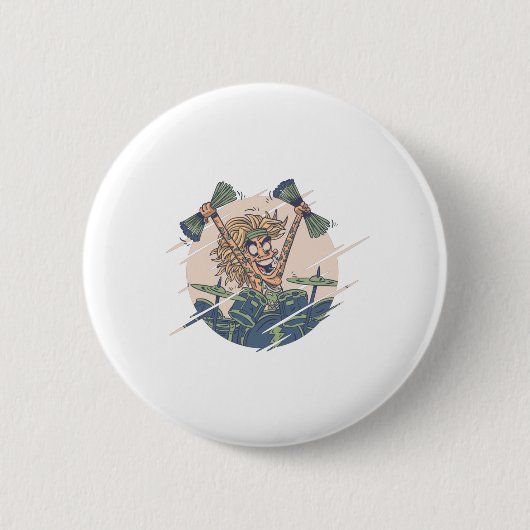 Funny Drums Design für Trommler Button (Vorderseite)