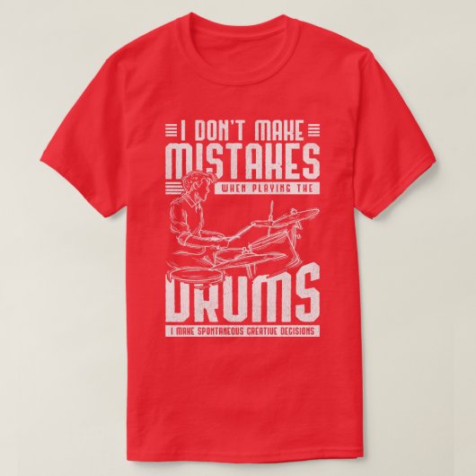 Funny Drums Gift Drummer Schlagzeug T-Shirt (Design vorne)