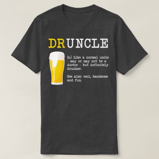 Funny Drunckle Druncle Shirt Wörterbuchdefinition (Design vorne)