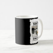 Funny Drunk Raccoon Wanted Reward $1000 Trash Pand Kaffeetasse (VorderseiteRechts)