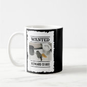 Funny Drunk Raccoon Wanted Reward $1000 Trash Pand Kaffeetasse (Links)