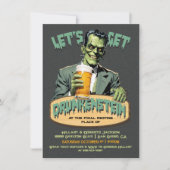 Funny Drunkenstein Frankenstein Halloween-Party Einladung (Vorderseite)