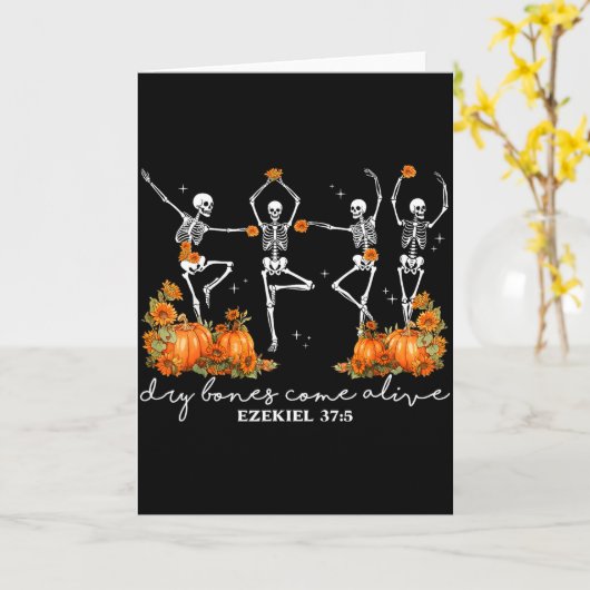 Funny Dry Bones Come Alive Ezekiel 37_5 Ballet Ske Karte (Gelbe Blume)
