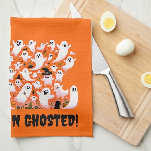 Funny, du bist gehostet worden! Geister auf dem Fr Geschirrtuch (Viertel Falte)
